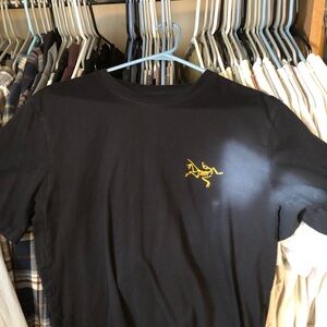 Arc'teryx Black T-Shirt with Yellow Logo